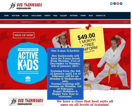 website thubmnail of DosTaekwondo