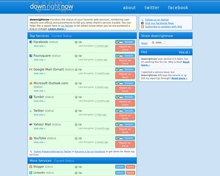 website thubmnail of DownRightNow