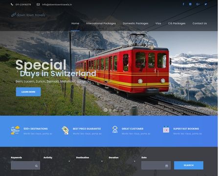 website thubmnail of Down Town Travels
