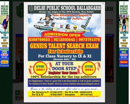website thubmnail of Delhi Public School Ballabgarh