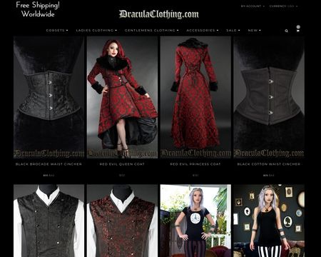 website thubmnail of DraculaClothing