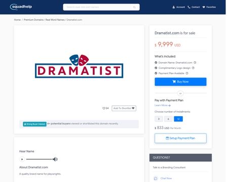 website thubmnail of Dramatist