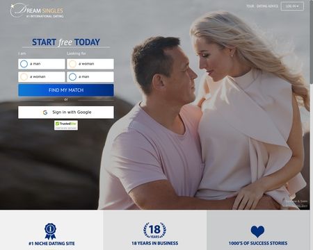 website thubmnail of Dreamsingles