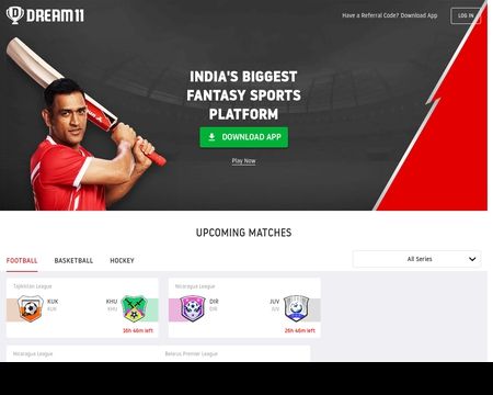 website thubmnail of Dream11 Official Partner Of VIVO IPL 2019
