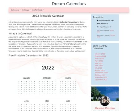 Dream Calendars