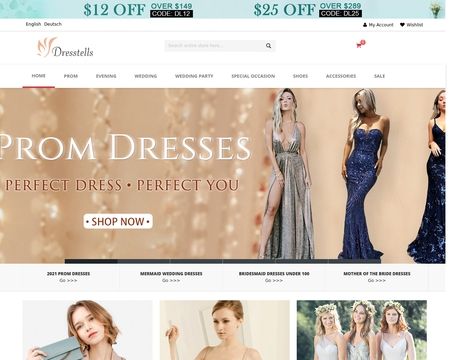 website thubmnail of DressTells
