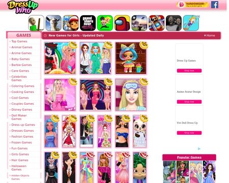 website thubmnail of Dressupwho