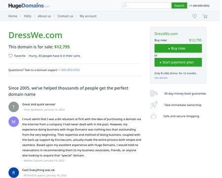website thubmnail of DressWE