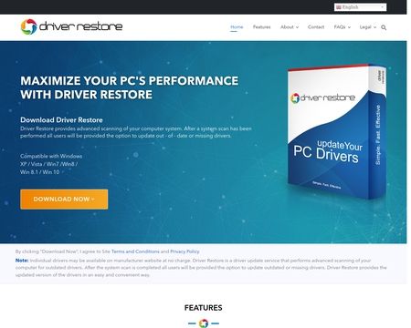 website thubmnail of DriverRestore
