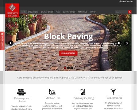 website thubmnail of Driveway & Patio Contractors & Cleaning Company Cardiff
