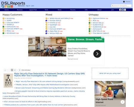 website thubmnail of DSLReports