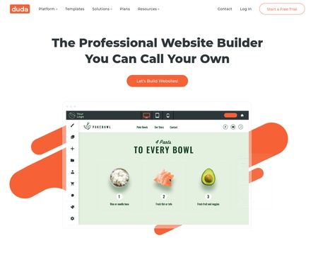 website thubmnail of Duda.co