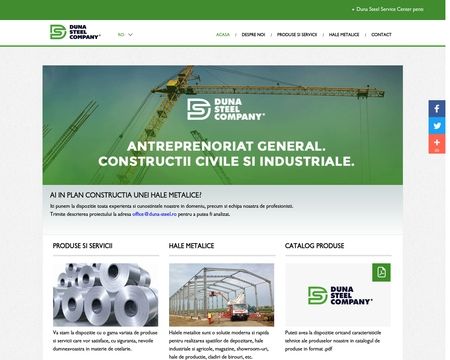 website thubmnail of Duna-Steel.ro