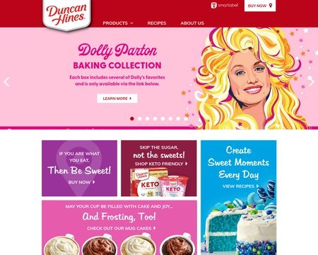 website thubmnail of Duncan Hines