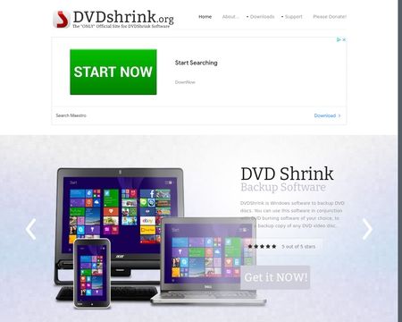 website thubmnail of DVDShrink.org