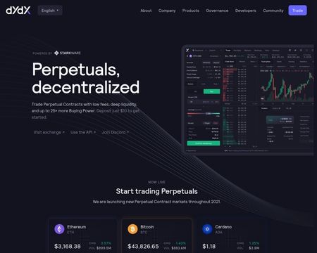 website thubmnail of Dydx.exchange