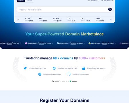 website thubmnail of Dynadot