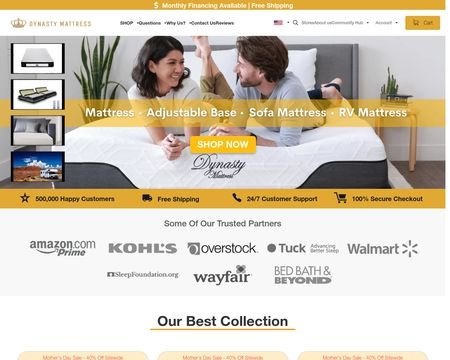 website thubmnail of Dynastymattress