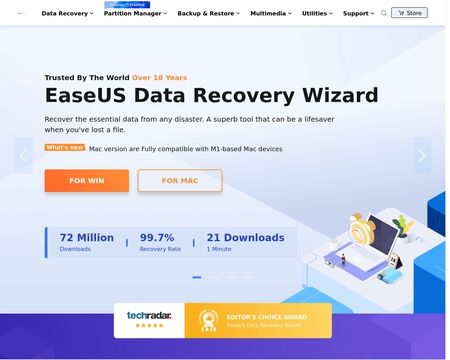 website thubmnail of EaseUS