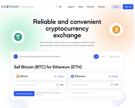 website thubmnail of Easy-change.org