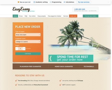 website thubmnail of Easy Essay