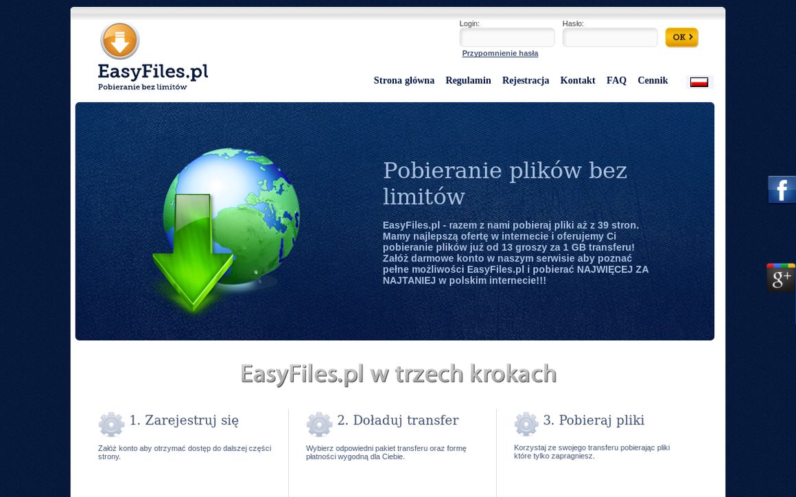 website thubmnail of Easyfiles.pl