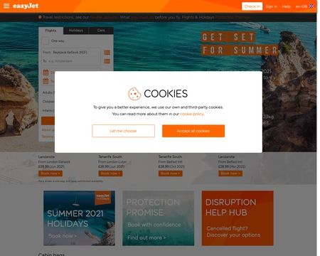 website thubmnail of easyJet UK