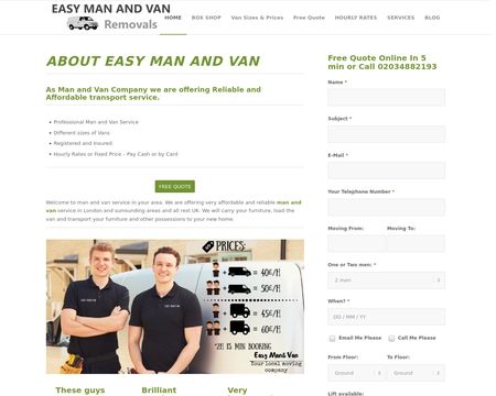 website thubmnail of Easymanandvanremovals.co.uk