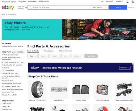 website thubmnail of eBay Motors