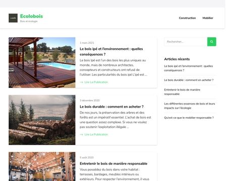 website thubmnail of Ecolobois.fr
