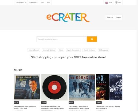 website thubmnail of Ecrater.co.uk