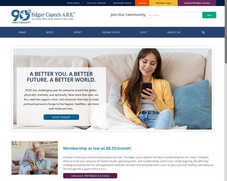 website thubmnail of EdgarCayce.org