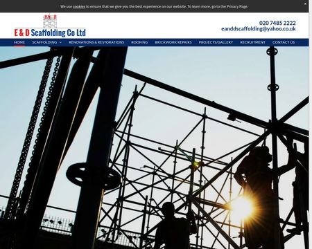 website thubmnail of Edscaffolding.co.uk