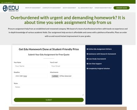 website thubmnail of EDU Assignment Help