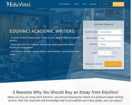 website thubmnail of EduVinci