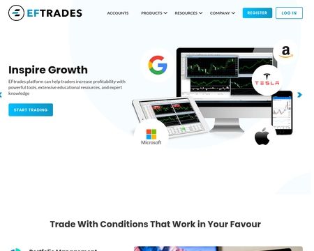 website thubmnail of Eftrades