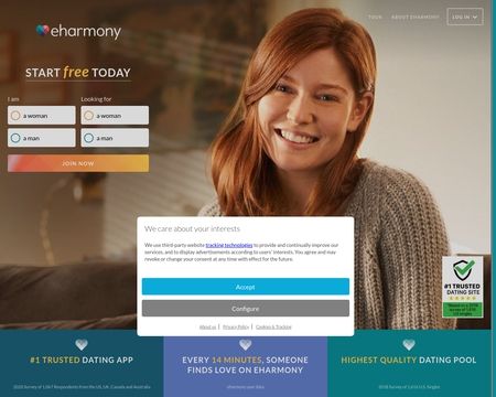 website thubmnail of eHarmony UK