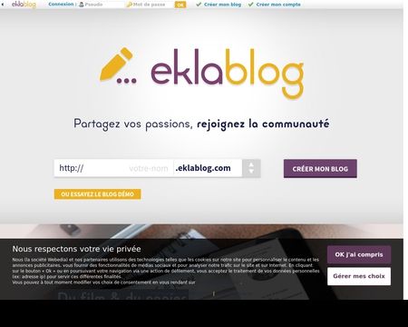 website thubmnail of Eklablog.net