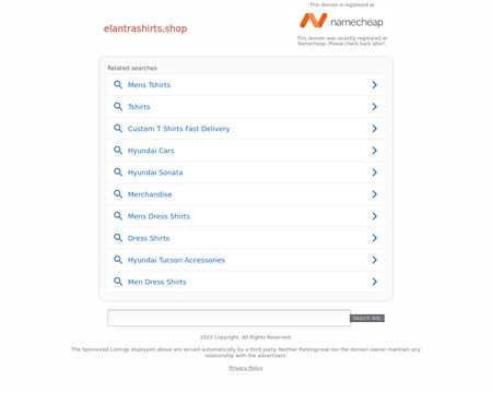 website thubmnail of Elantra Shirts