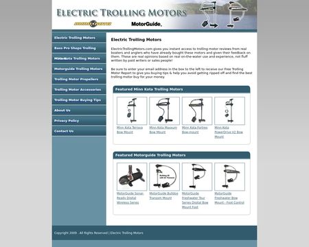 website thubmnail of Electric Trolling Motors