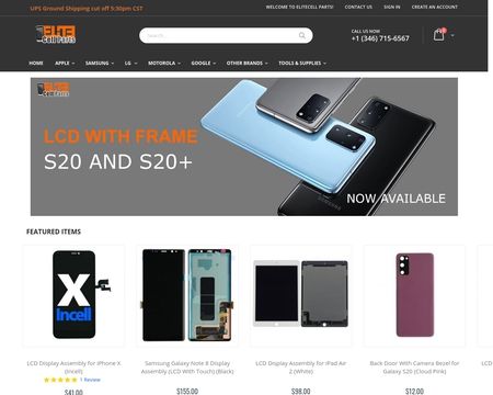 website thubmnail of Elitecellparts