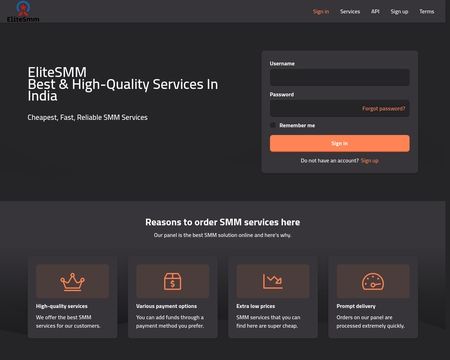 website thubmnail of Elitesmm