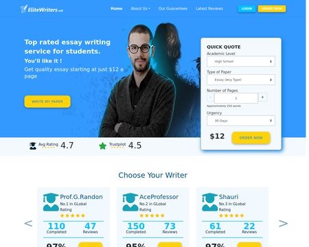 website thubmnail of Elitewriters.net