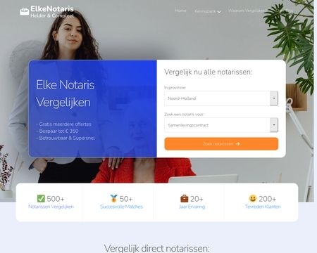 website thubmnail of Elkenotaris.nl