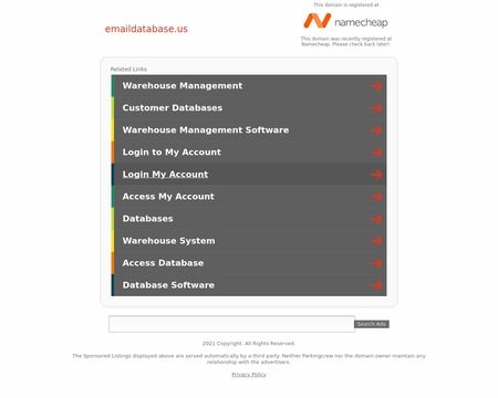 website thubmnail of EmailDatabase.us
