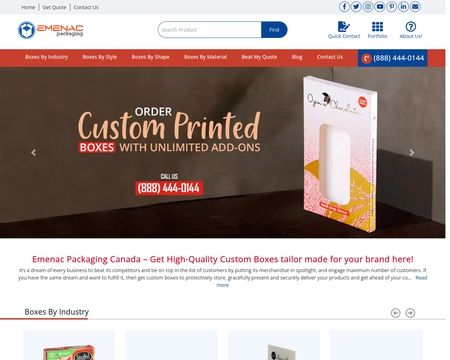 website thubmnail of Emenac Packaging Canada