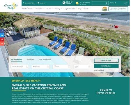 website thubmnail of Emerald Isle Realty