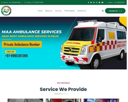 website thubmnail of Emergencycarambulance.in