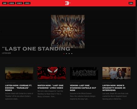 website thubmnail of Eminem