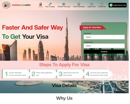 website thubmnail of Emirates E Visa Online